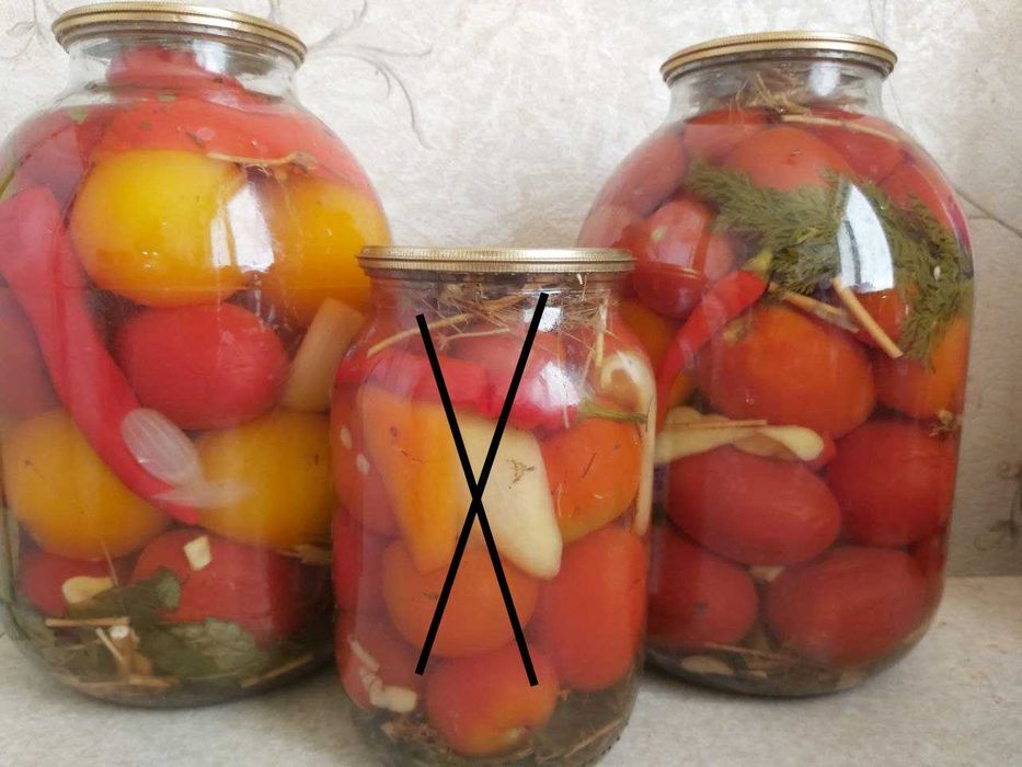 Помидоры маринованные 3л, домашние 2025г, другая консервация