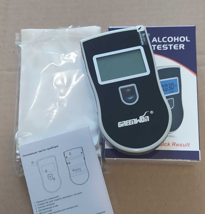 Алкотестер з муштуками тестер алкоголю  Greenwon AT-818