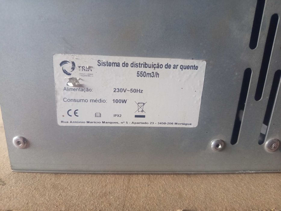 Extrator de Ar Quente TRIA 550 m3/h – Bocal 150mm (Como Novo)