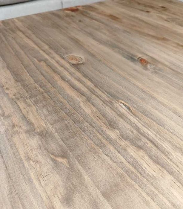 Mesa Jantar 85x180 branco e Castanha