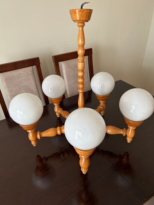 Lampa toczona w stylu vinted