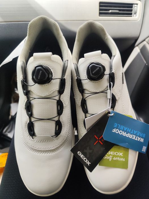 Buty Geox respira Z METKĄ golfowe do golfa nowe rozmiar 42 męskie system Boa białe sportowe