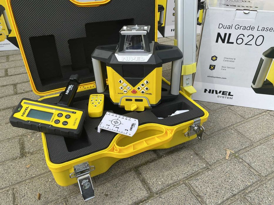 Nivel System NL620 620R Digital RD600 Niwelator Statyw SJJ1 Łata LS-24 ...