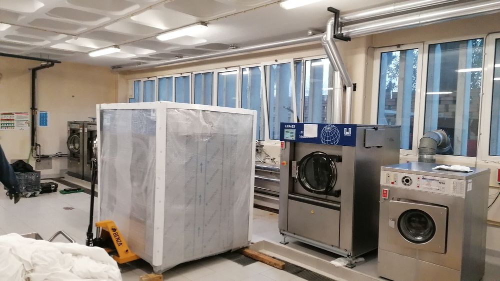 Máquina de lavar roupa industrial 100kg lavandaria self service