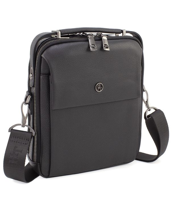 HT Leather шкіряна чоловіча сумка з ручкою  барсетка Сумка чоловіча через  плече шкіряна Мужская сумка