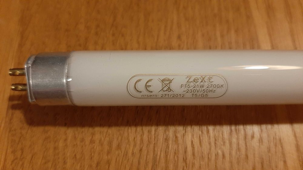 Świetlówka T5, 21 W, 2700 K, ciepła, Zext