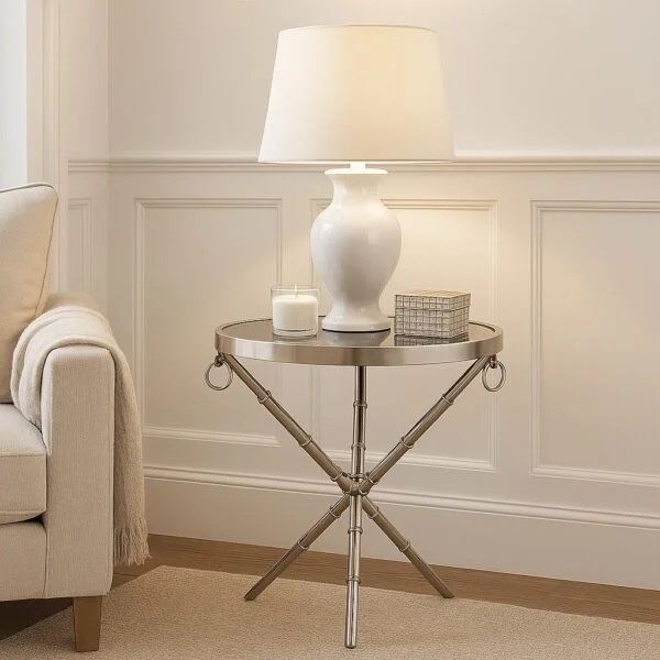 Stolik srebrny okragly za ułamek ceny - okazja !!!