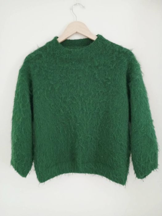 Damski włochaty sweter z alpaki rozmiar S