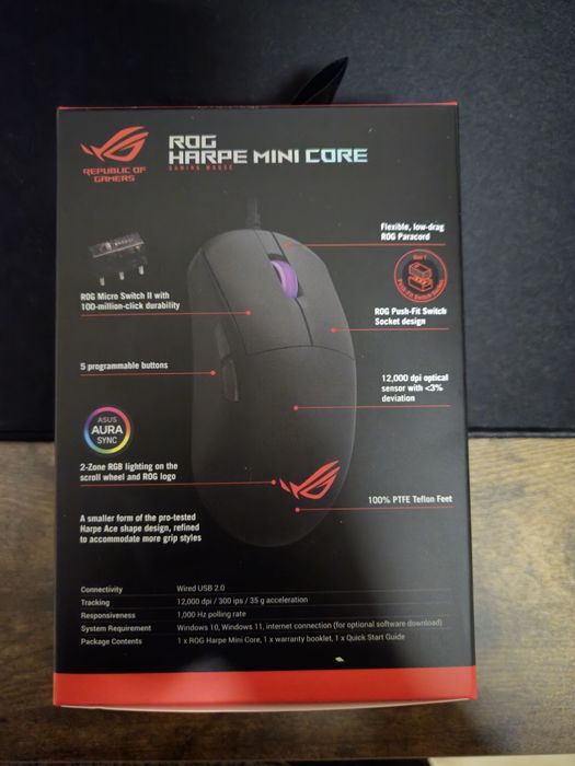 Mysz komputerowa ASUS Rog Harpe mini core
