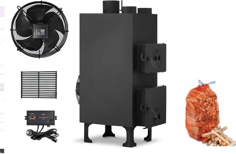 Piec Nadmuchowy Solidna Koza Ogrzewacz Pomieszczeń 15KW + OPAŁ Gratis