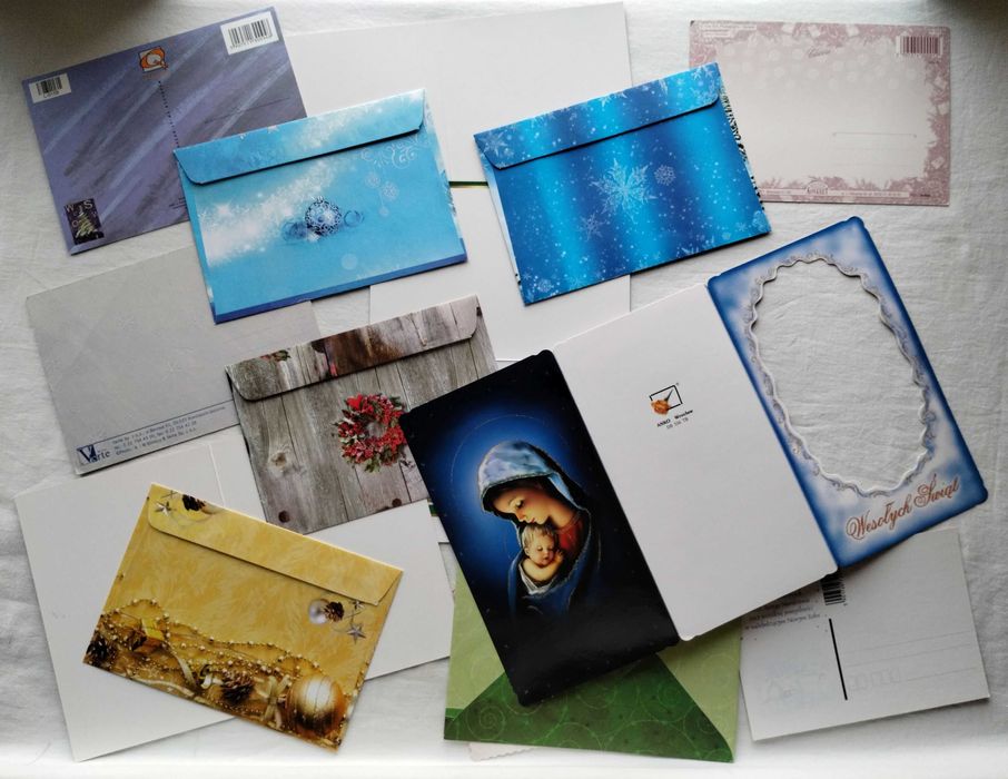 Kartki świąteczne Boże Narodzenie i Nowy Rok - zestaw