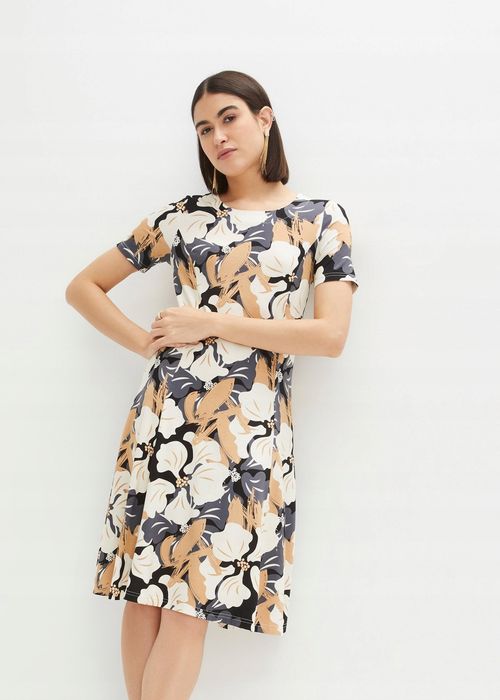 B.P.C sukienka z dżerseju w kwiaty ^36/38