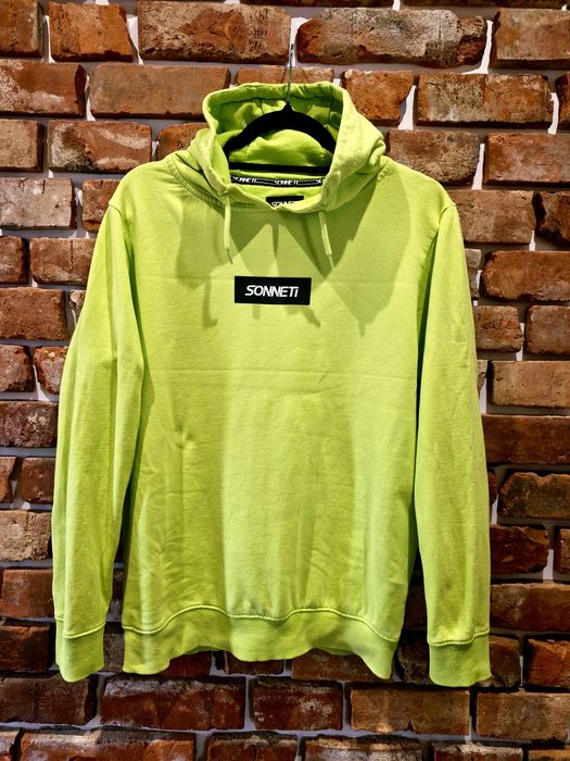 Bluza limonkowa Sonneti z kapturem