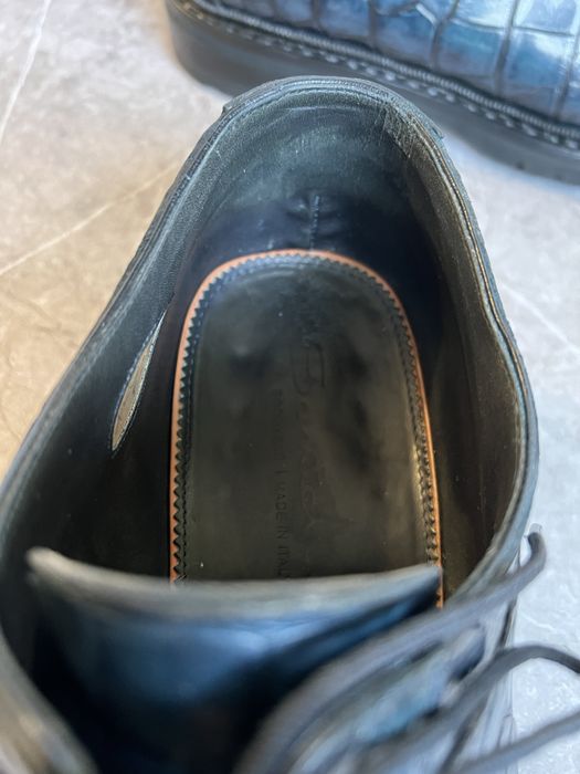 Santoni мужские кожа крокодила 42