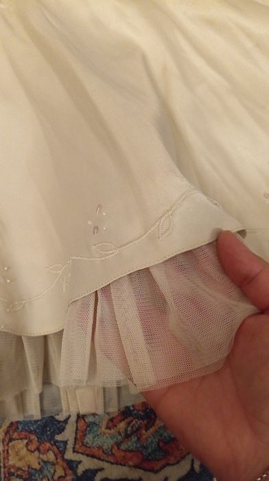 Nowa Ecru sukienka bez ramiączek z fiszbinami na wesele r. 40 New Look