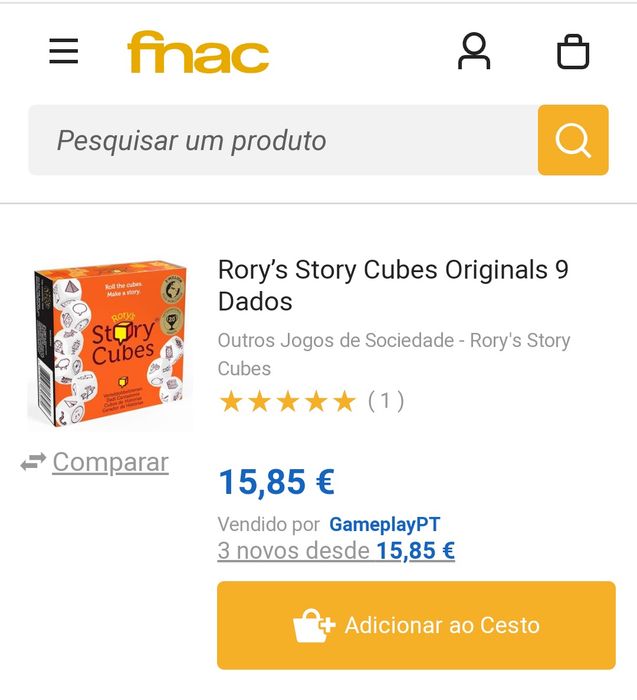 Rory’s Story Cubes Originals 9 Dados (como novo)