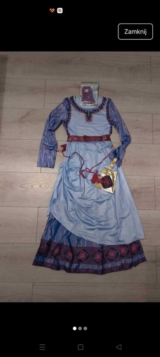 strój sukienka Asha z bajki Życzenie przebranie karnawałowe