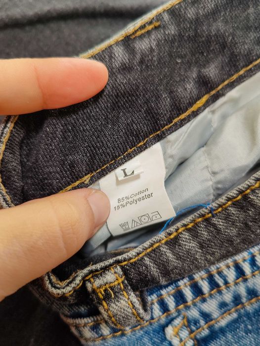 Calças Jeans Metade azul -  L/40, tapered