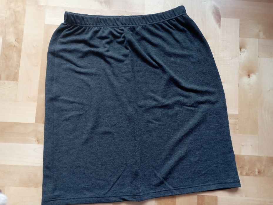 Grafitowa spódnica ołówkowa L