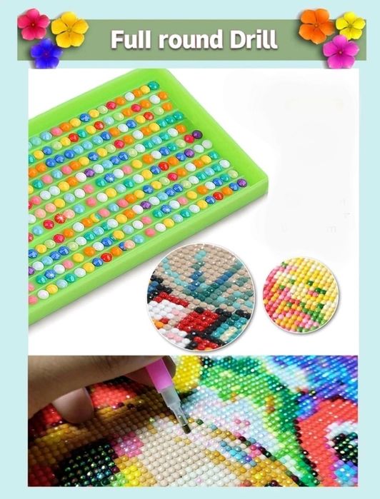 Dodatkowe DIAMENCIKI KWADRATOWE do haftu diamentowego NOWE paczuszki