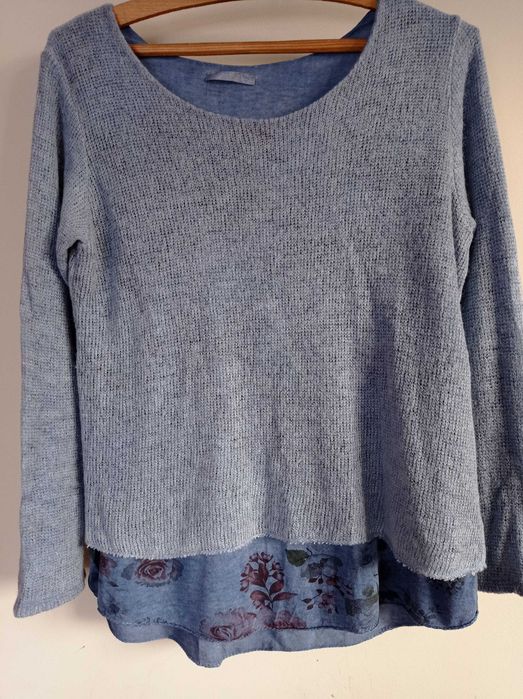 Niebieski sweter L