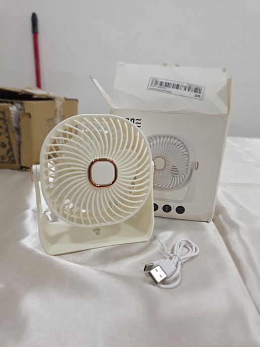 Ventilador Portátil de Mesa USB Recarregável Compacto