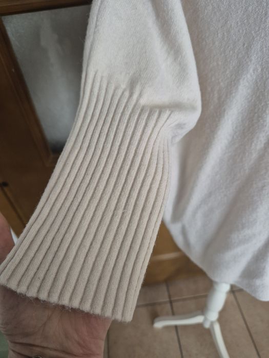 Sweter półgolf kremowy L