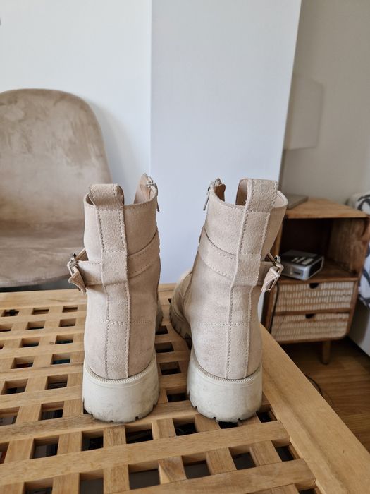 Botas camurça bege 36 da foreva
