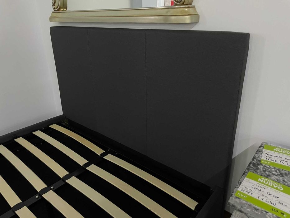 ENTREGA INCLUIDA! Nova cama 135x200cm + estrado + cabeceira