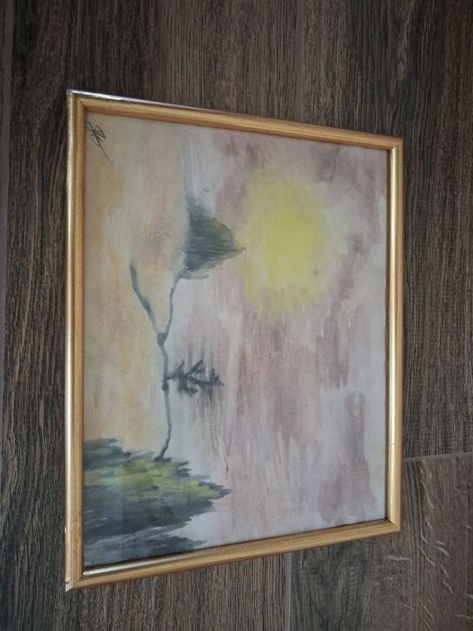 Obraz akwarela w ramce