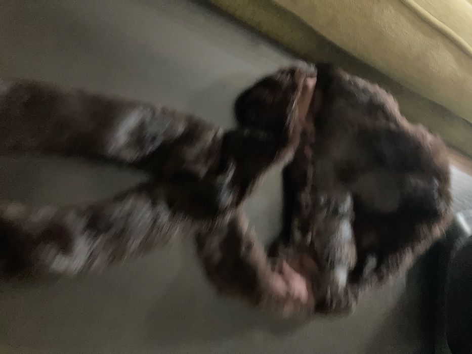 Gorro em pele de Vison com pontas -cachecol em Vison