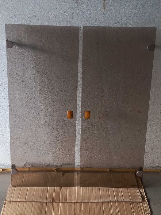 Portas de vidro de móvel cerne