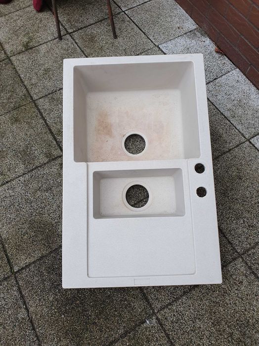 Zlewozmywak granitowy dwie komory