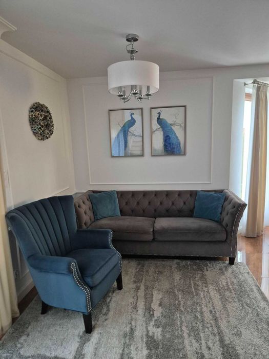 Zestaw sofa i fotel + obrazy Chesterfield Modern