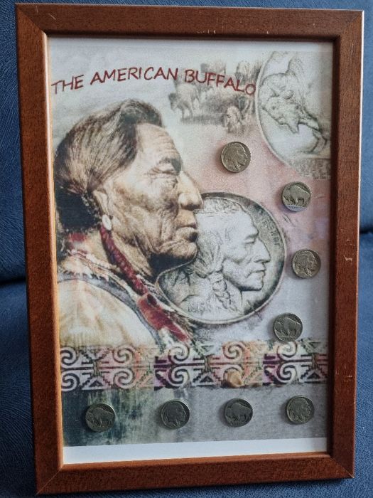 Ramka dekoracyjna kolekcjonerska oryginalne monety