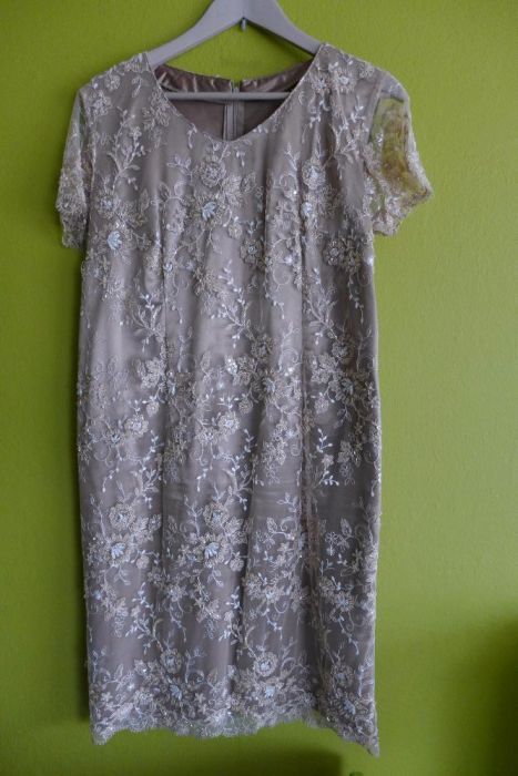 Sukienka koronkowa + żakiet 44, XL