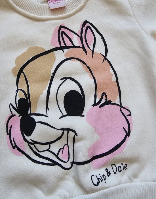 Ocieplany dres  Chip & Dale  9-12 mcy 100% bawełna