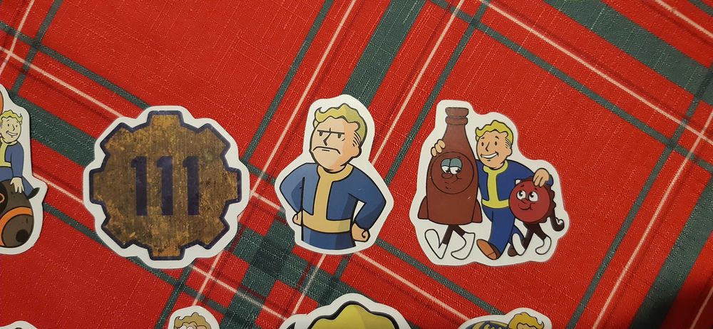 10 szt. naklejek z gry fallout retro pc, wyprzedaż domowej kolekcji