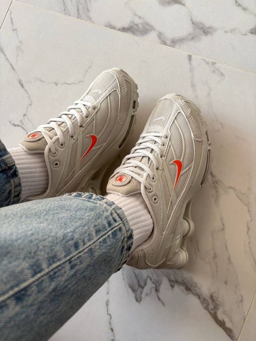 Nike Shox Ride 2 Light Bone and Turf Orange, Найк Шокс