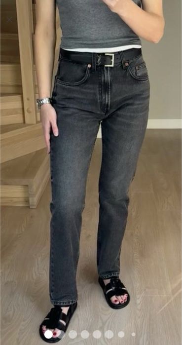 Джинси zara straight fit прямі з високою посадкою