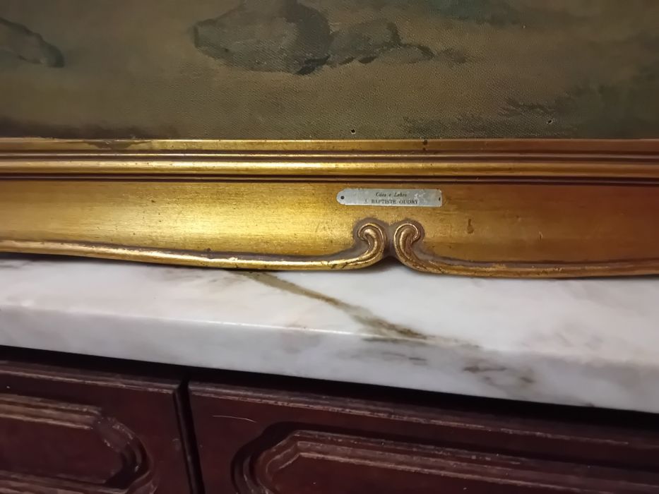 Quadro Estampa Cães e Lebre Jean Baptiste Oudry