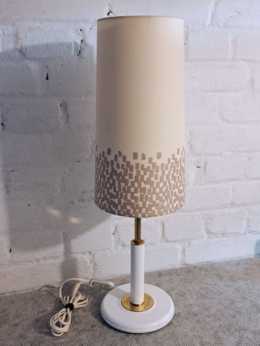 Lampa stołowa vintage retro mid-century + komplet abażurów (3 szt.)