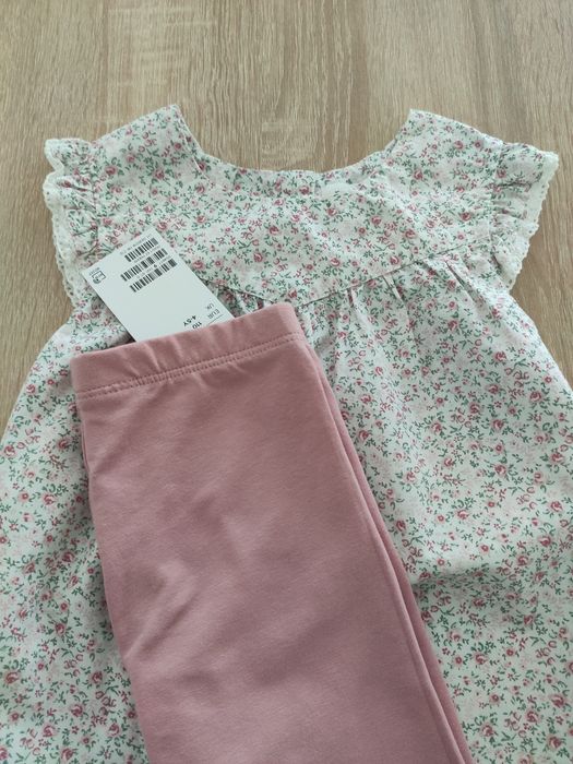 Bluzka tunika Newbie i spodenki H&m nowe 110 rozmiar