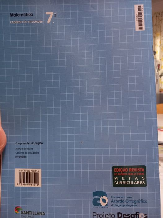 Caderno de atividades matemática 7°ano