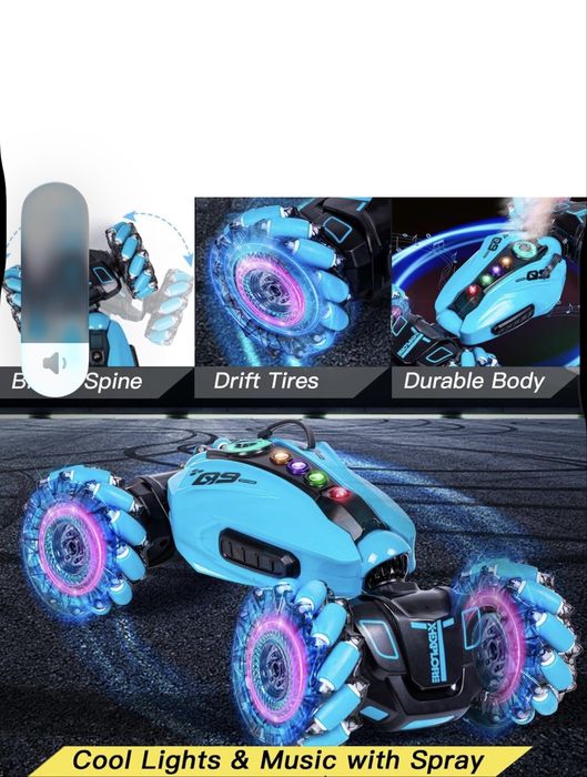 Carro Telecomandado Stunt Car 4WD Controlo por Gestos e Spray de Fumo