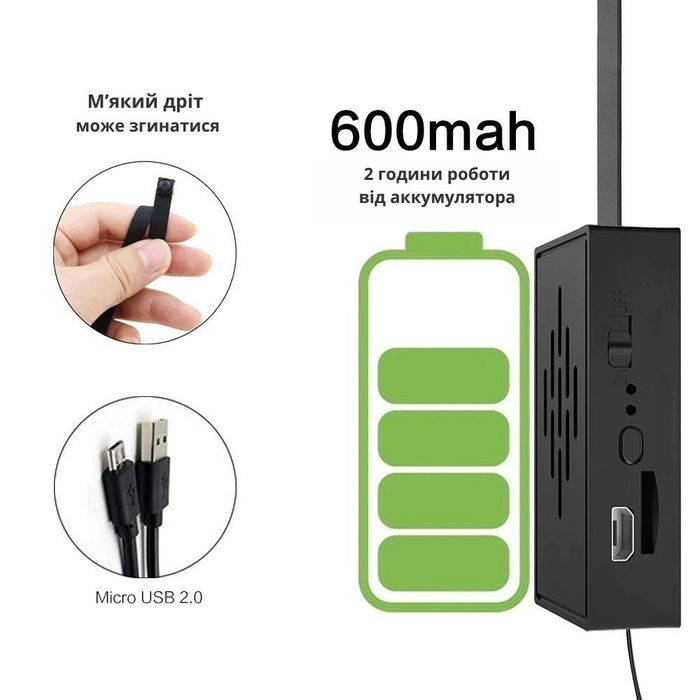 Міні прихована камера з датчиком руху WIFI. Скрытая мини камера