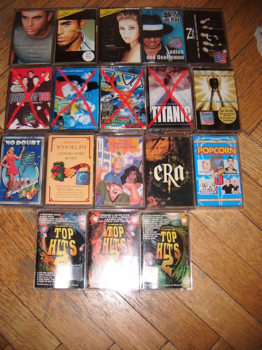 Zestaw 14 kaset (Iglessias, Dion, Lou Bega, N Sync, No Doubt, Era)