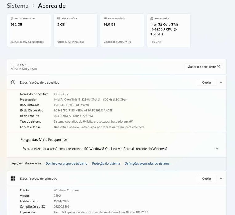 HP AIO 24" All-in-one