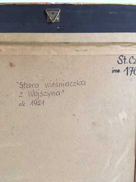 Stanisław CZAJKOWSKI -Stara wieśniaczka z Wojszyna. Obraz olejny