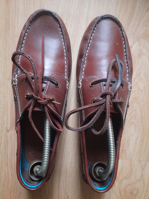 Мужские новые кожаные туфли - топсайдеры  JOWILLIAMS  43 p.